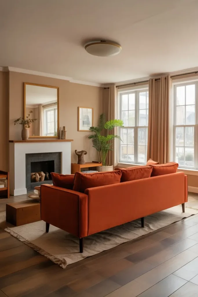 Make the couch a focal point with clear sightlines