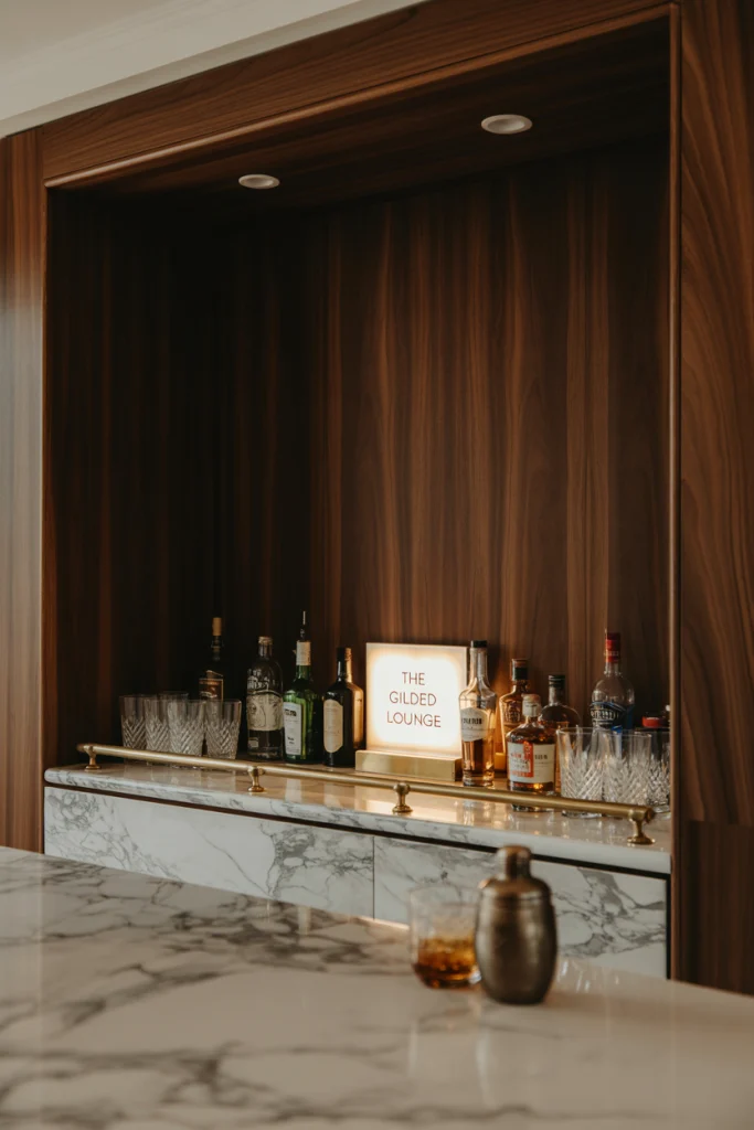 Marble or Stone Bar Shelves