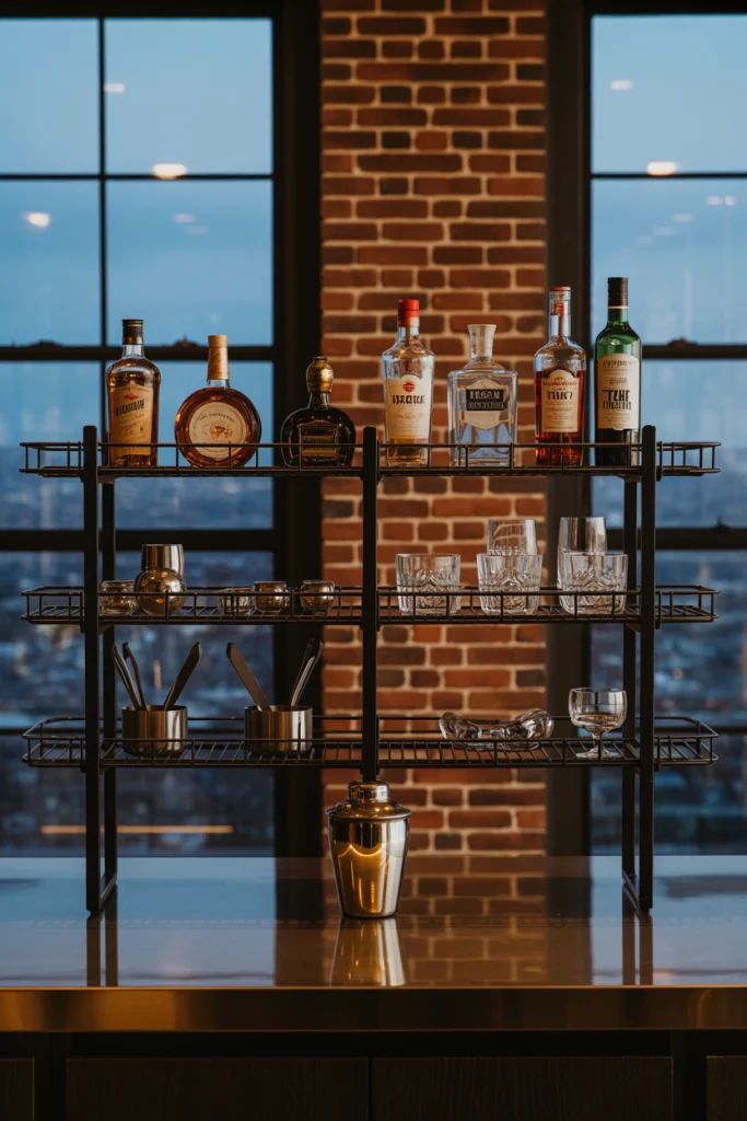 Metal Grid Shelves for a Modern Edge