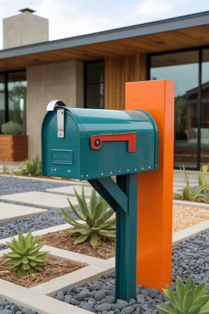 Mid-Century Modern Inspired Mailboxes