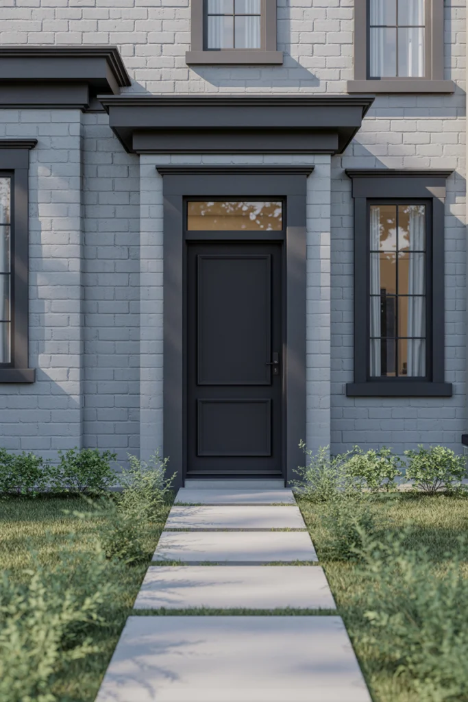 Mid-Grey with Black Front Door Focus