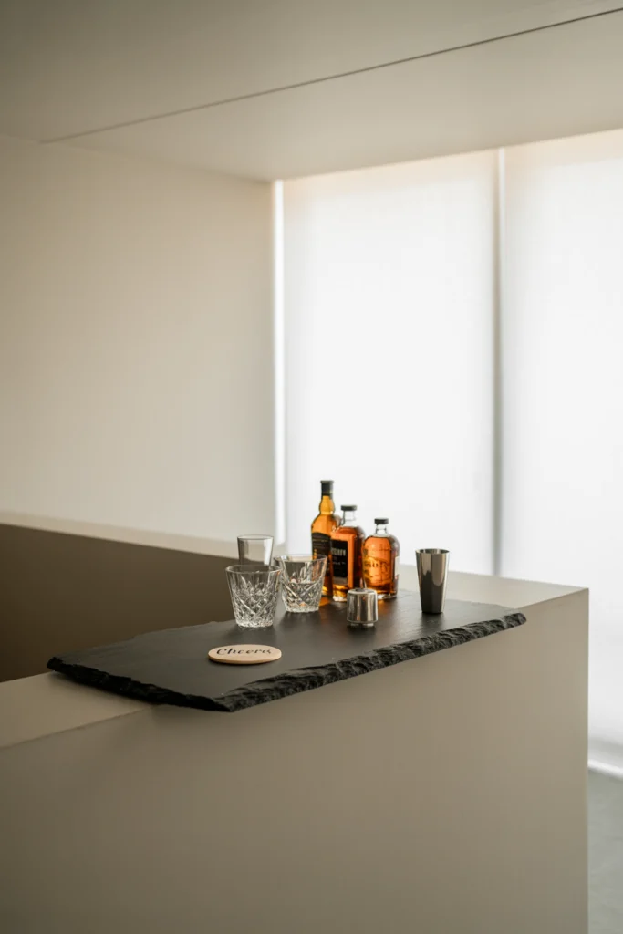 Minimalist Single-Slab Shelves