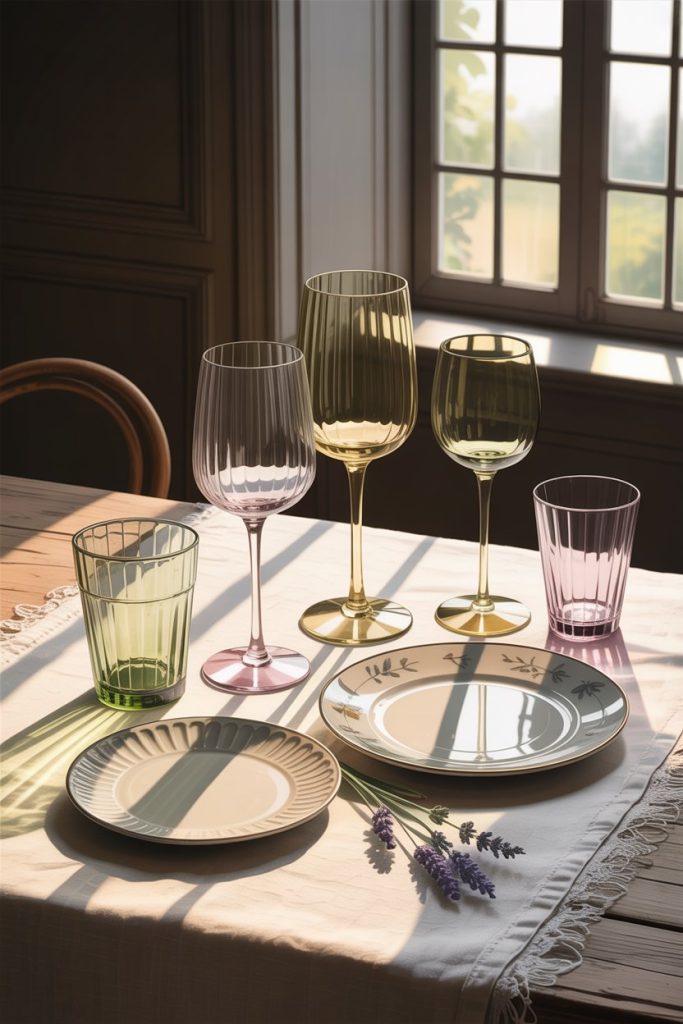 Mix Glassware for a Natural Look