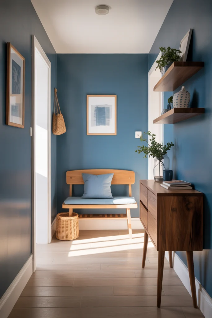 Mix in Natural Wood and Blue Hues