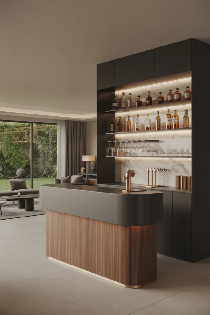 Modern Minimalist Bar with Clean Lines