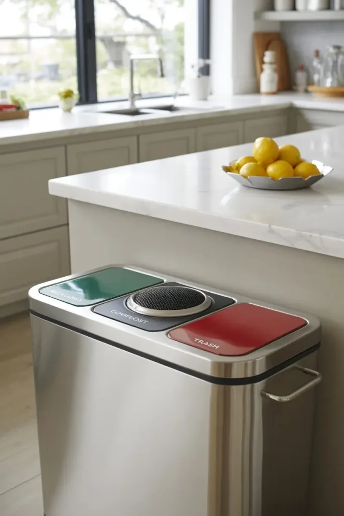 Multi-Compartment Cans for Sorting Waste