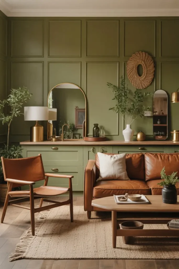 Olive Green for Earthy Charm