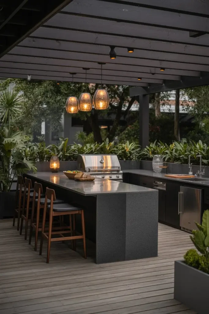 Outdoor Kitchen and Bar Combo