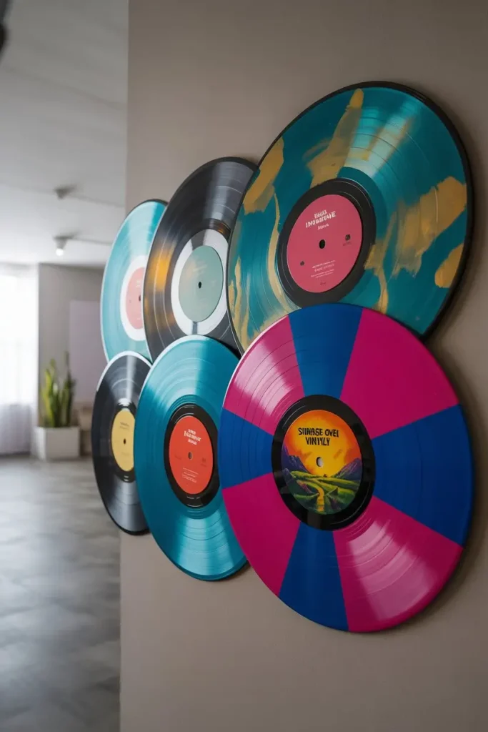 Painted Vinyl Record Art