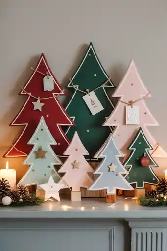 Painted Wooden Trees