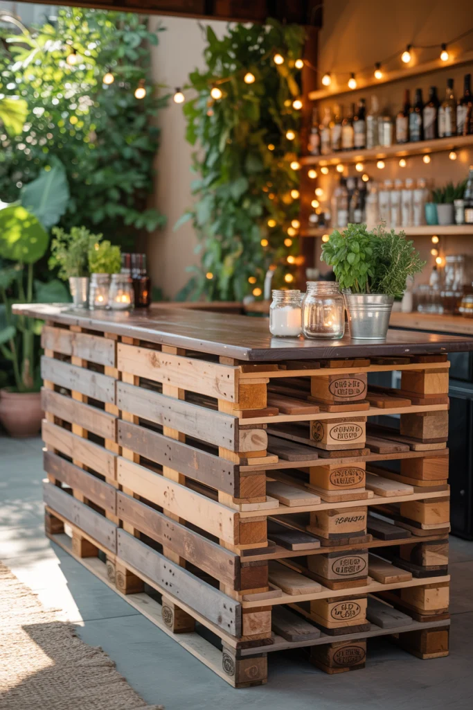 Pallet Bar for Budget-Friendly Creativity
