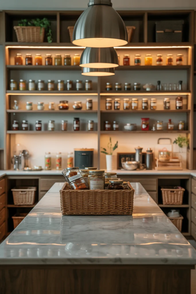 Pantry with Integrated Lighting