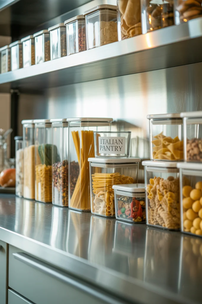 Pantry with Smart Storage Containers
