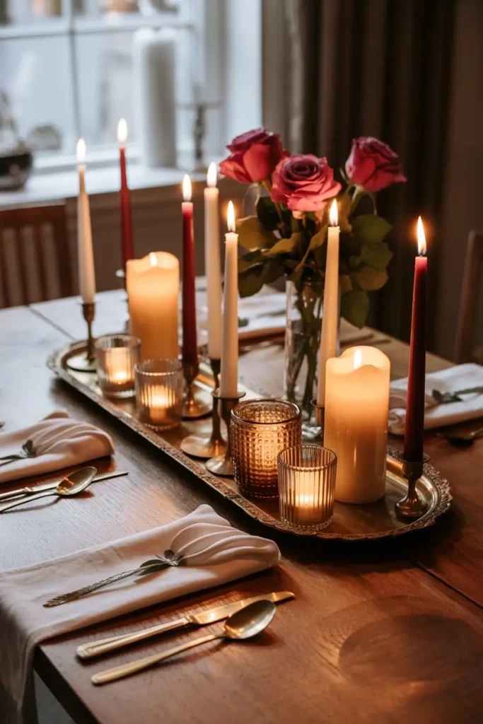 Play with Candle Heights for a Warm Glow