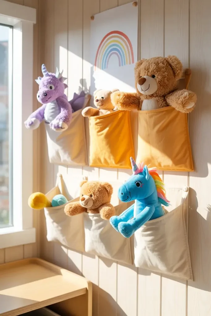 Plush Storage Idea: The Hanging Wall Pockets