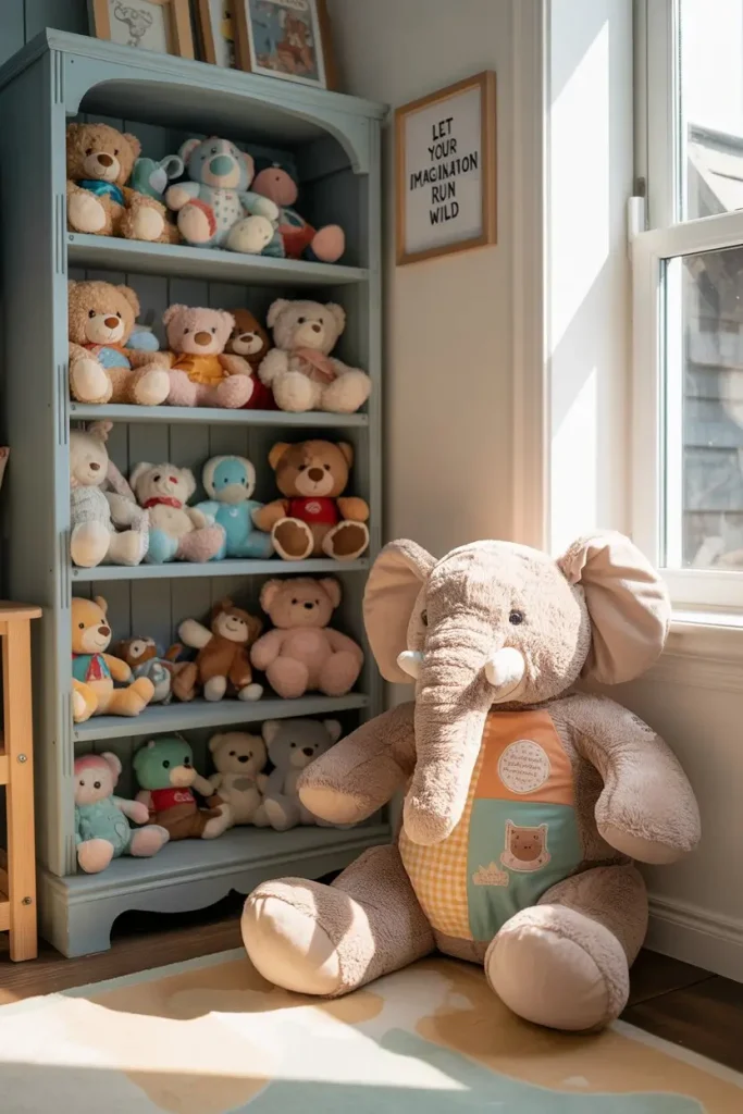 Plush Storage Idea: The Repurposed Bookshelf