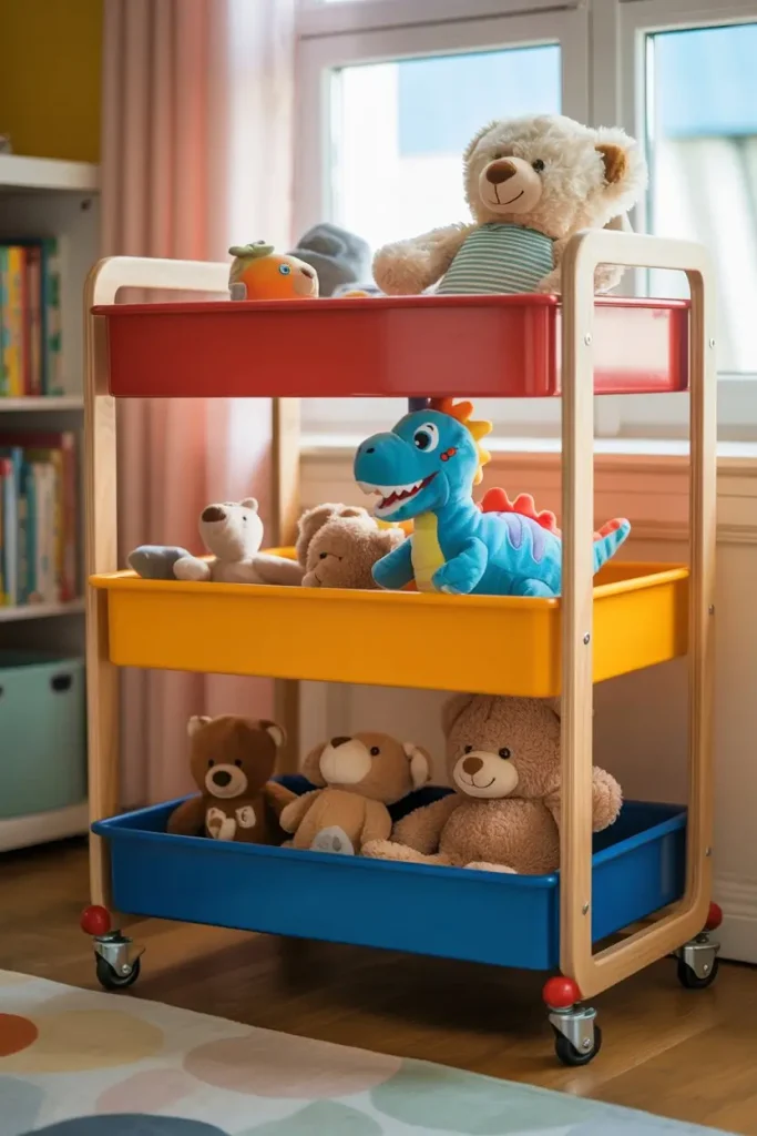 Plush Storage Idea: The Rolling Toy Cart