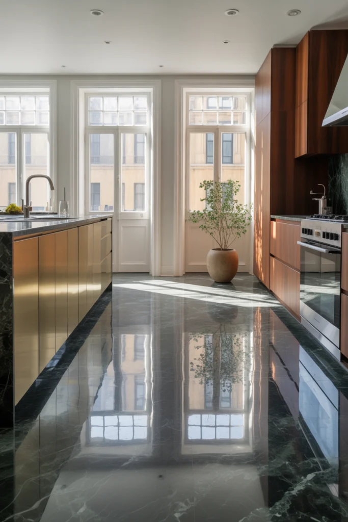 Polished Marble That Reflects Light Beautifully