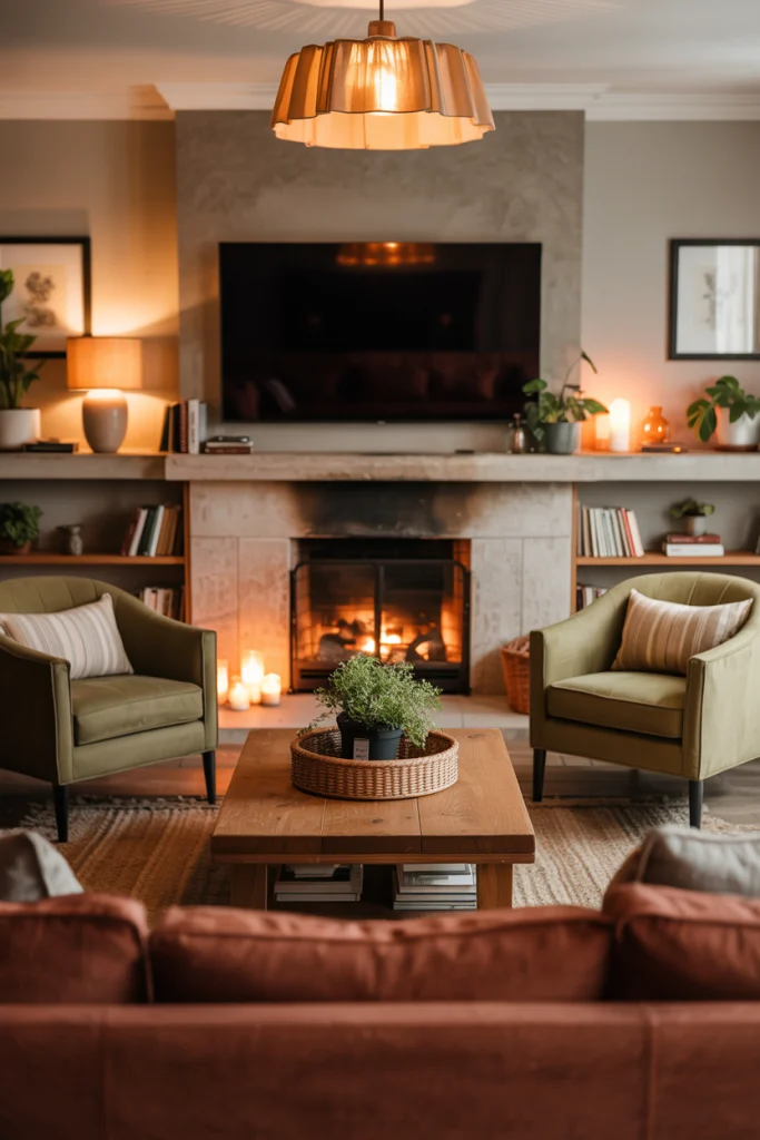 Raised Hearth with TV Above