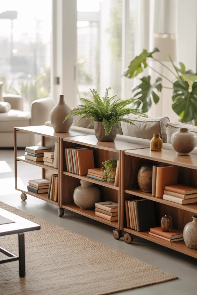 Rolling Bookshelves for Flexible Layouts