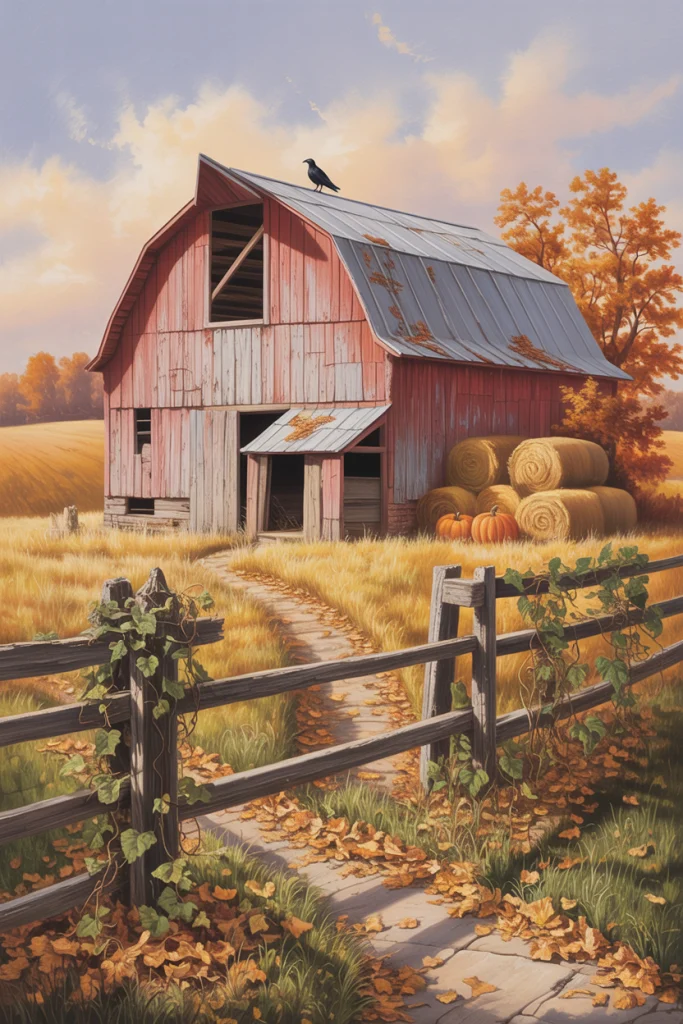 Rustic Fall Barn Scenes