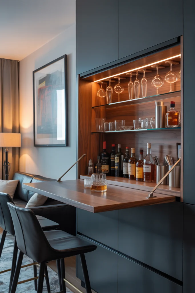 Small Space Wall-Mounted Bar
