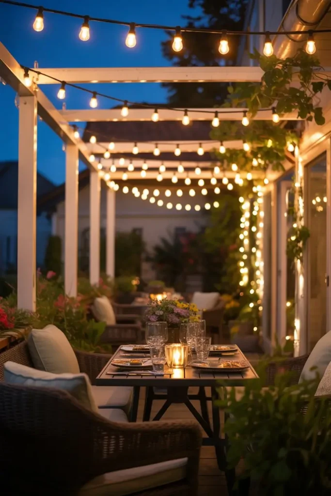 Solar String Lights Over Patios