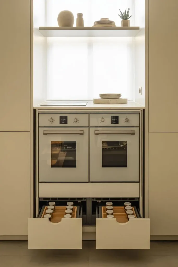 Space-Saving Double Oven Cabinets for Small Kitchens