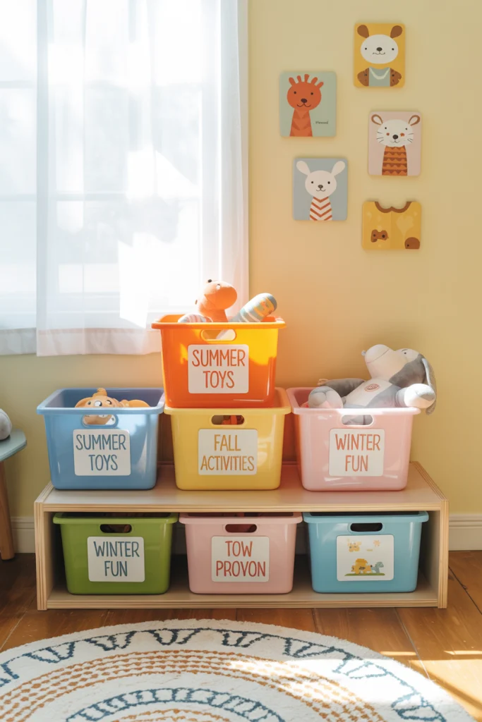 Stackable Bins for Seasonal Rotations