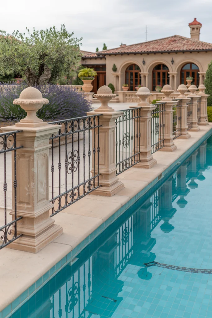 Stone or Masonry Railings for a Grand Feel
