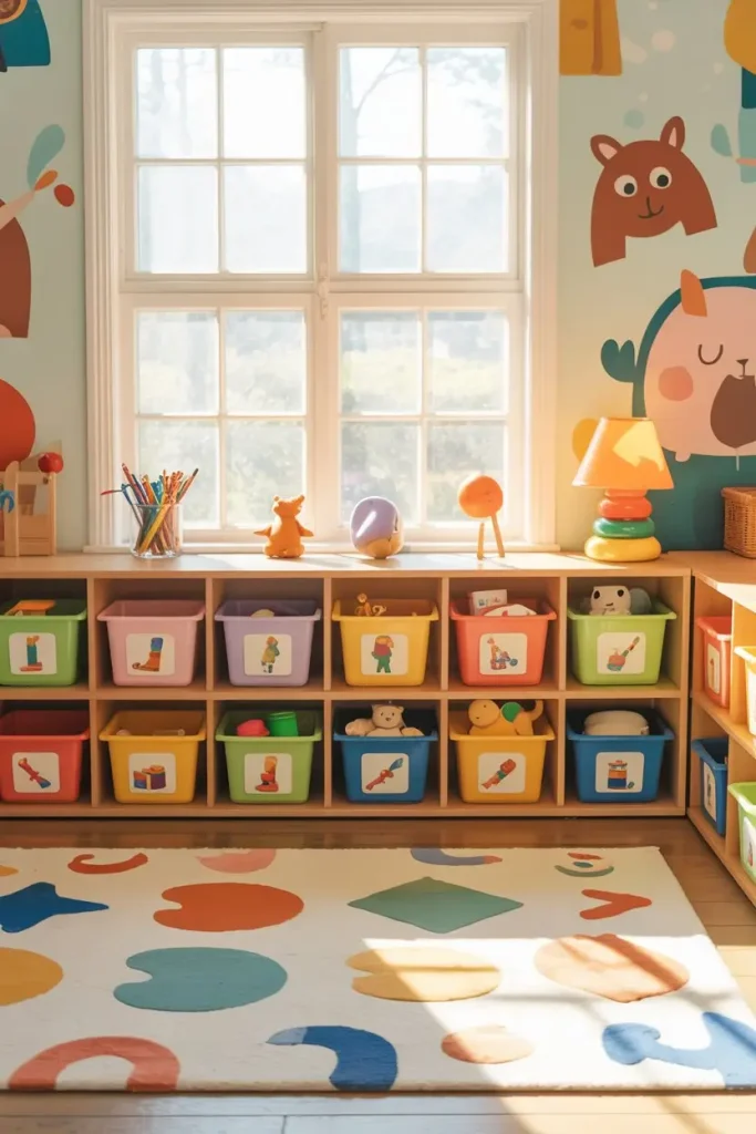 Storage Bins with Picture Labels
