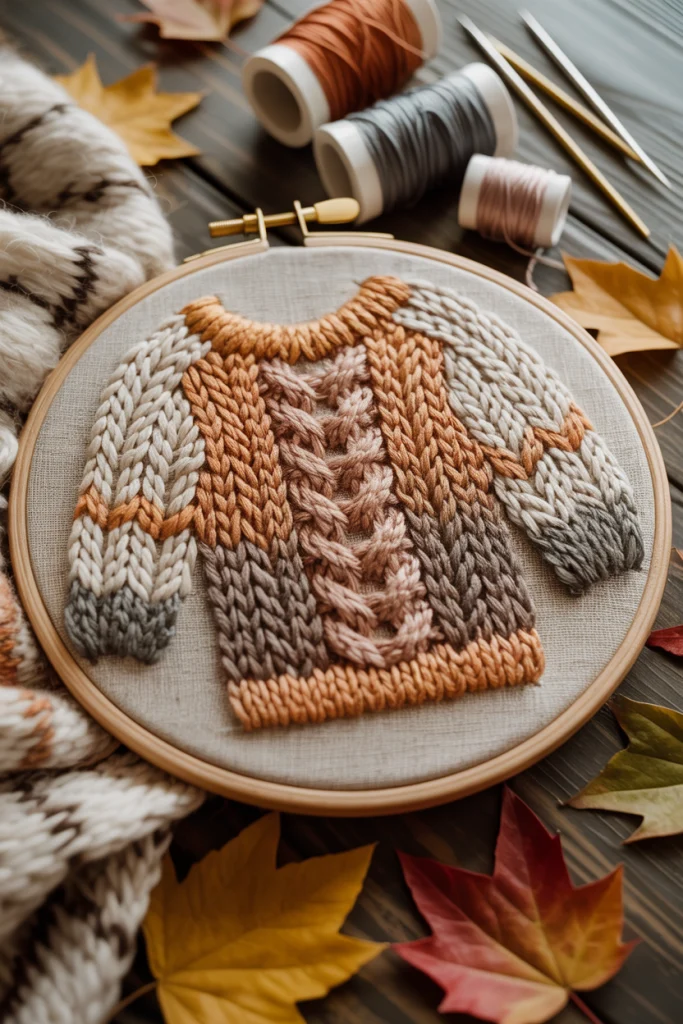 Sweater Pattern Embroidery That Feels Like Knitting