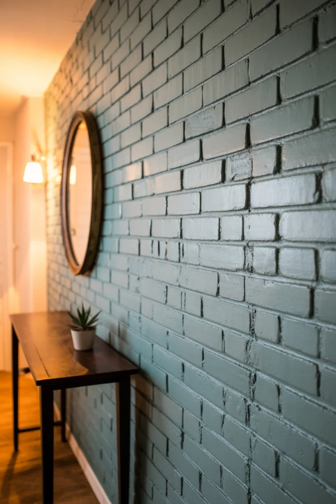 Try Painted Blue Brick or Stone