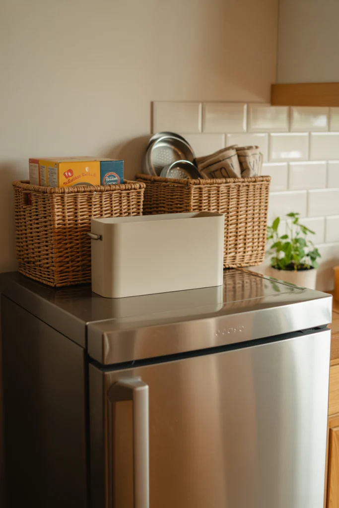 Turn the Top of Your Fridge into Storage