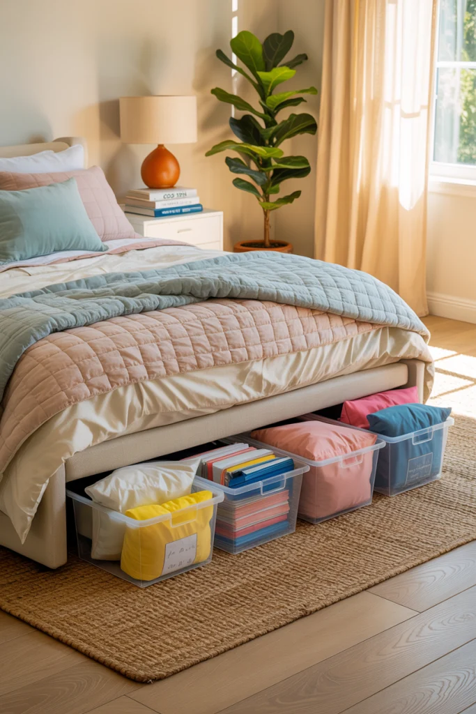 Under-Bed Storage Bins for Hidden Organization