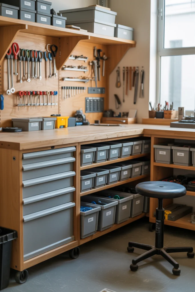 Under-Bench Drawers and Bins