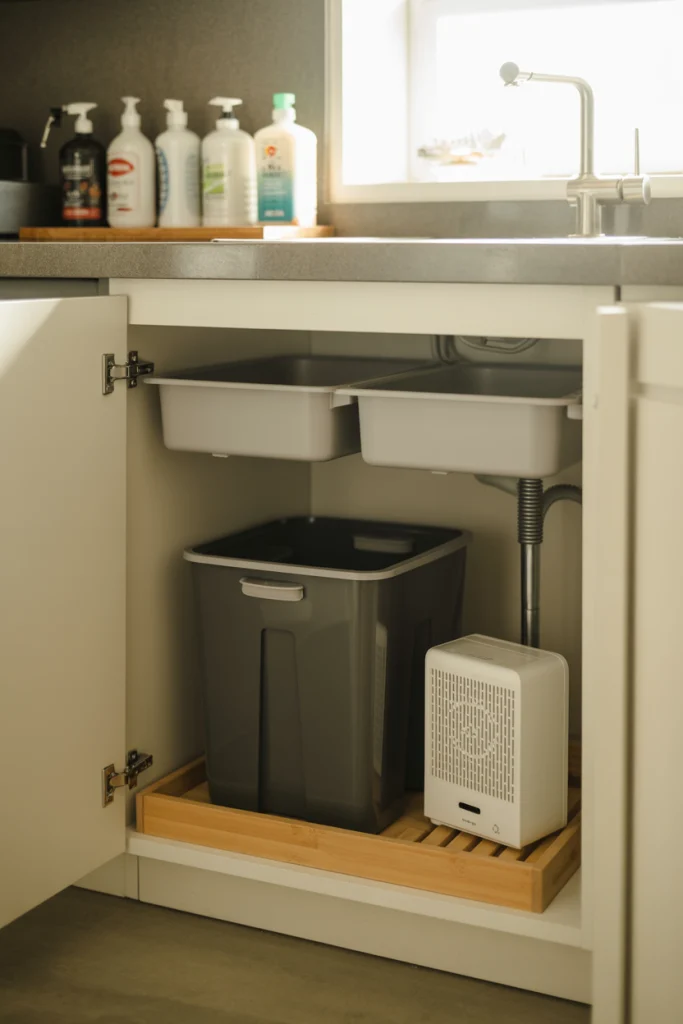 Under-Sink Bins with Moisture Control