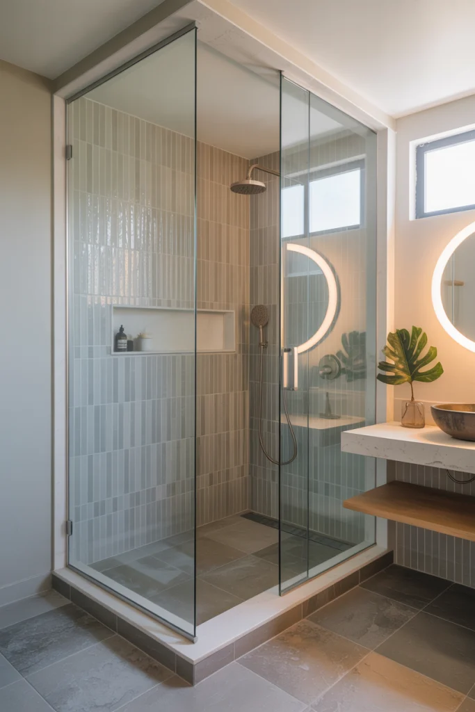 Use Glass Instead of Shower Curtains