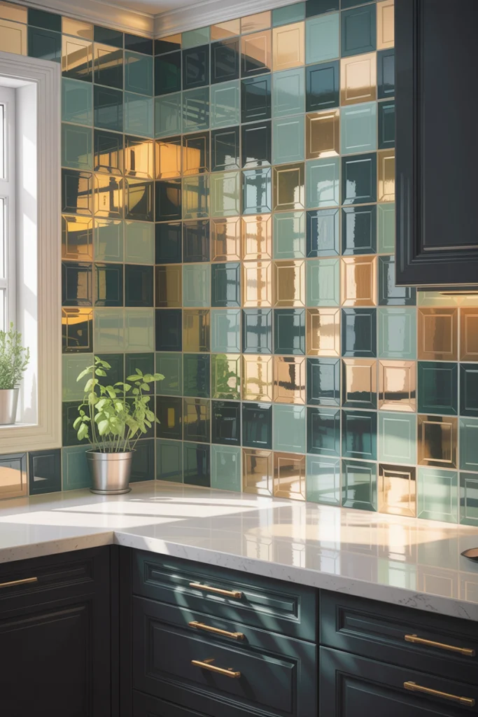 Use Glass Tiles for a Light-Reflecting Effect
