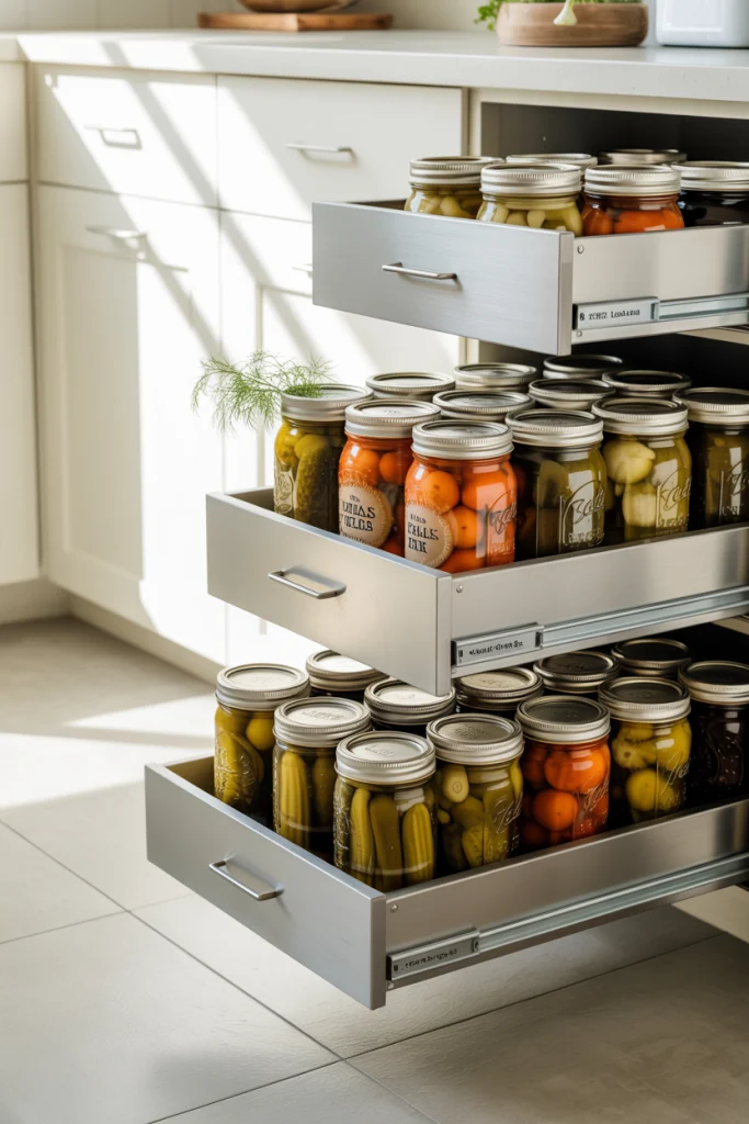 Use Pull-Out Drawer Racks