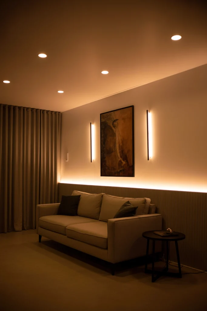 Use Recessed or Slim Lighting Instead of Floor Lamps