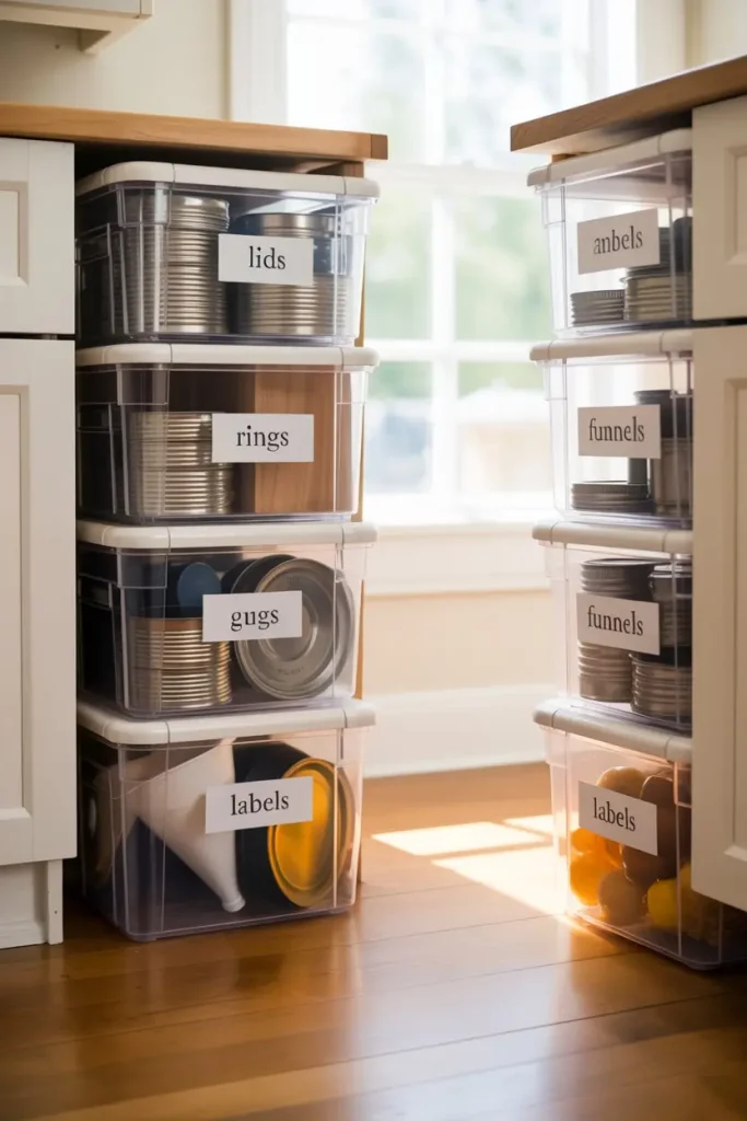 Use Stackable Storage Bins for Smaller Items