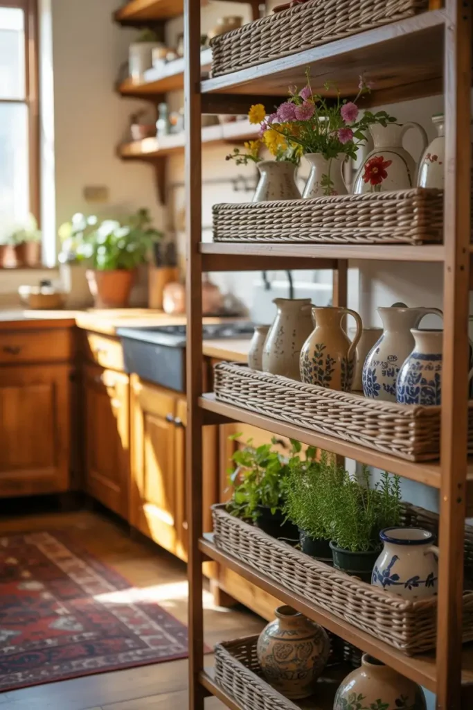 Use Woven Trays as Backdrops