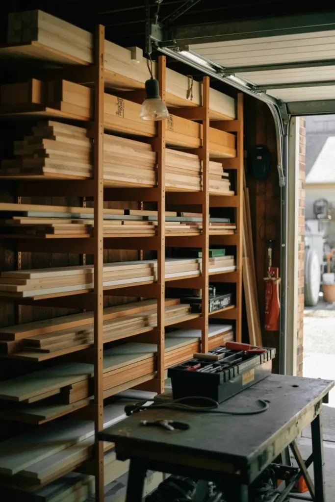 Vertical Lumber Rack for Compact Footprints