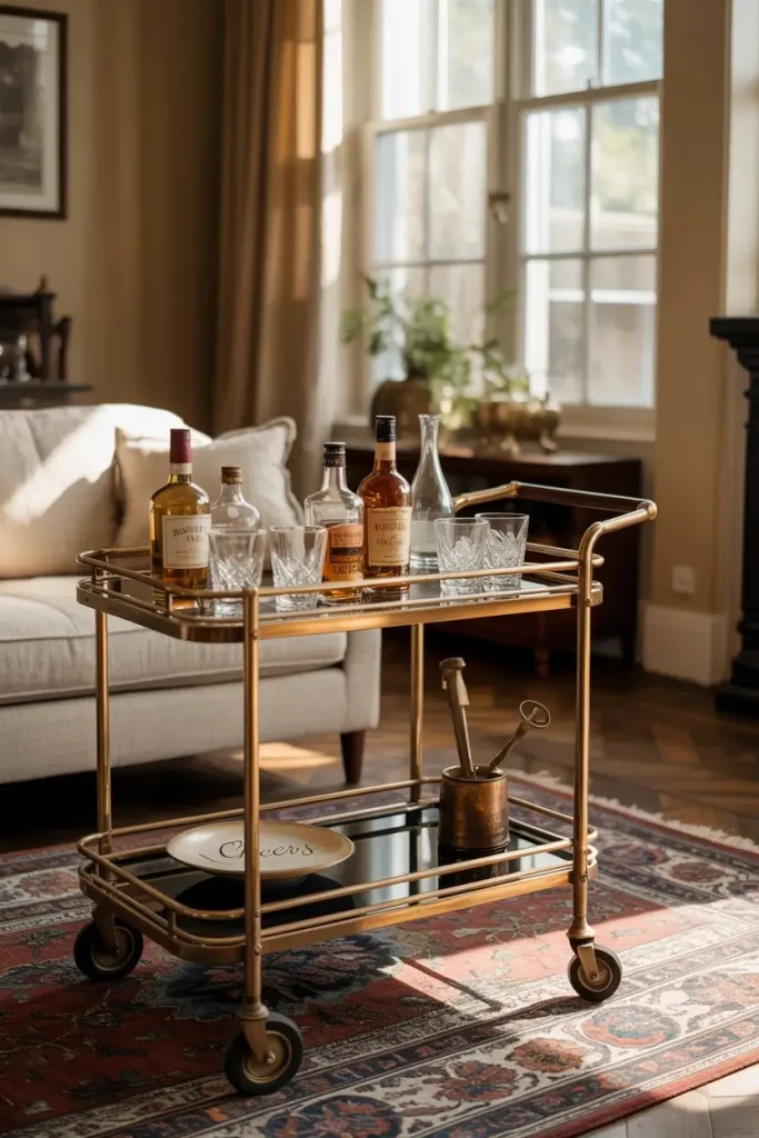 Vintage Bar Cart Revival