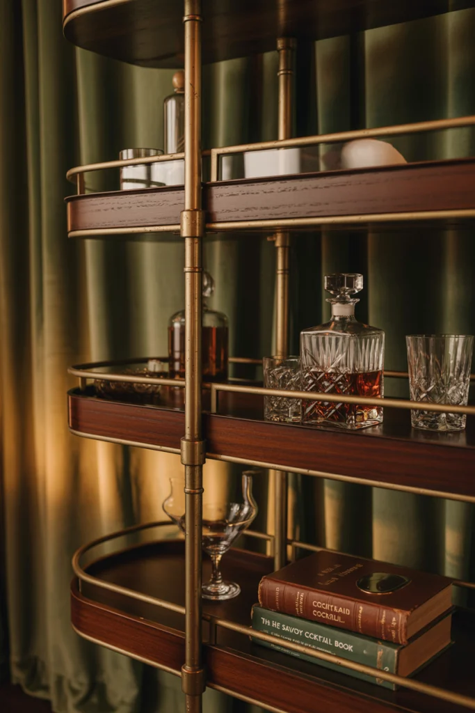 Vintage-Inspired Bar Shelves