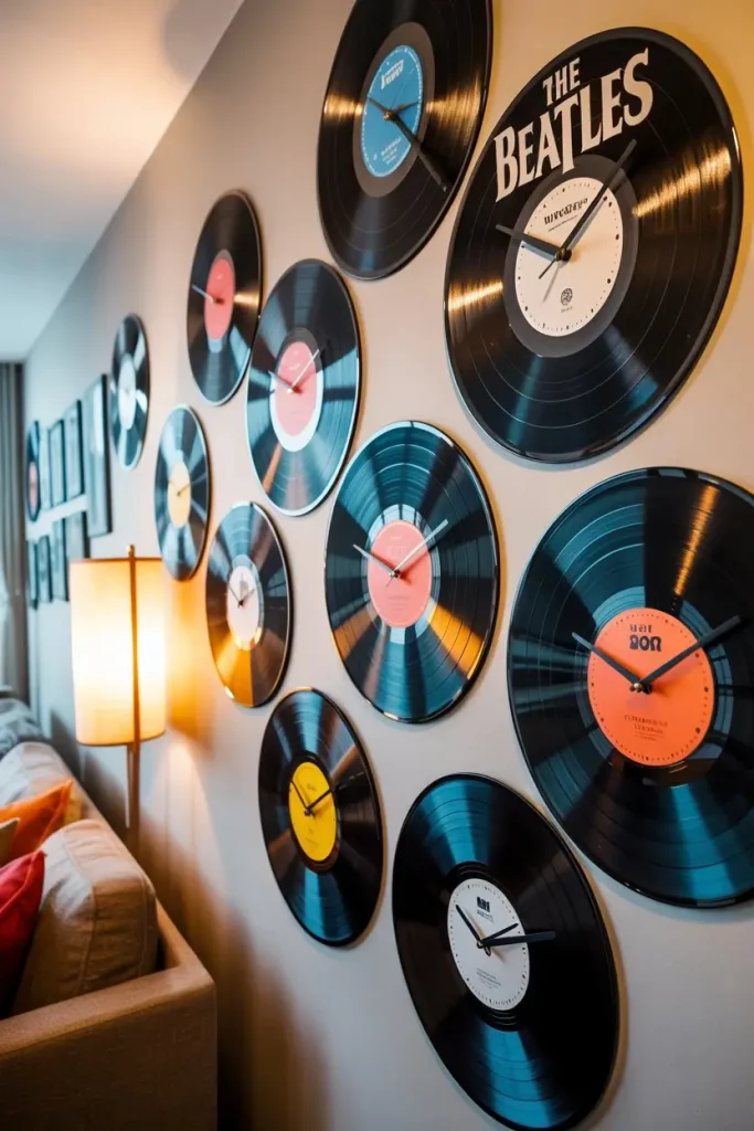 Vinyl Record Clocks
