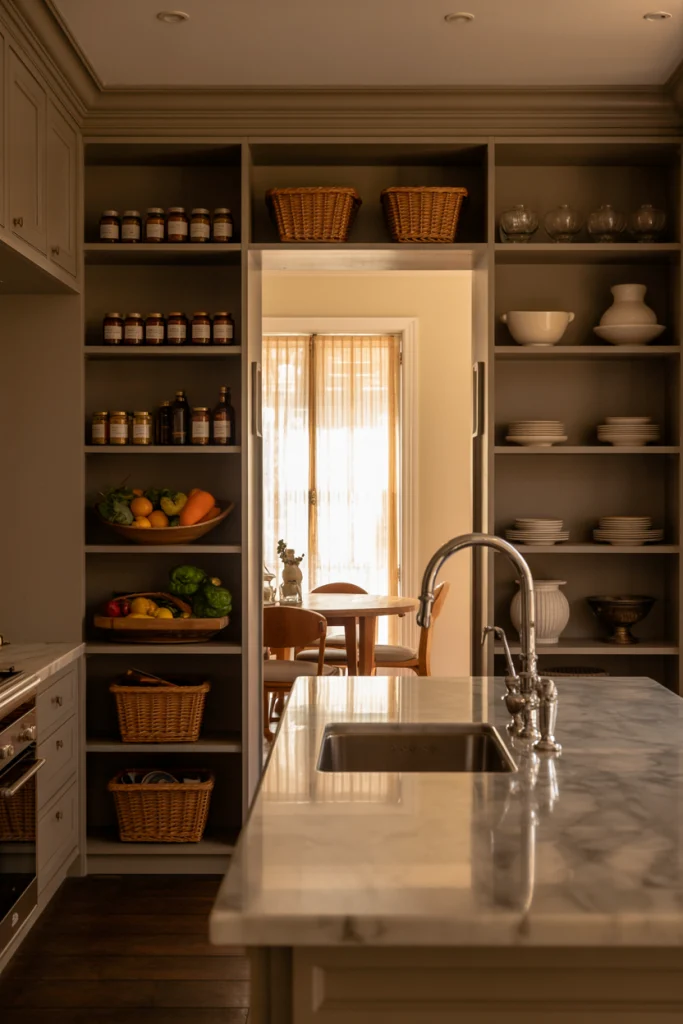 Walk-Through Pantry with Dual Access