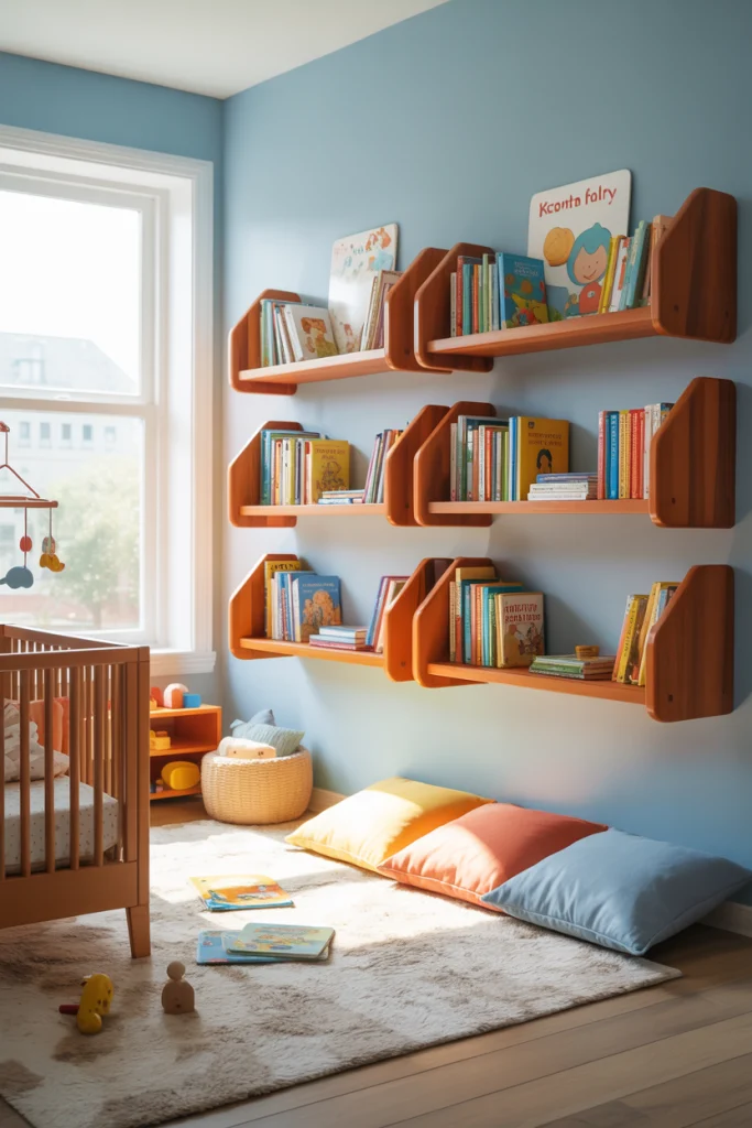 Wall-Mounted Bookshelves