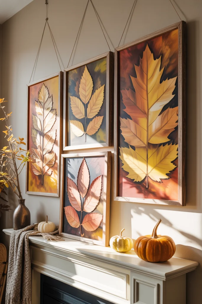 Warm Autumn Leaf Canvases